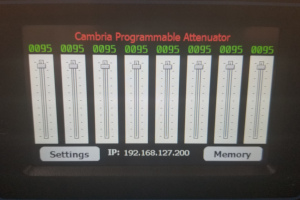 Touchscreen to Program Attenuators